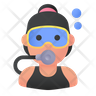 icons for female diver