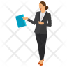 female office worker icon png