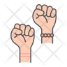 free fighting woman icons