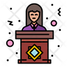icon for female speaker