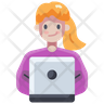 woman working icon png