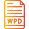 wordperfect document icon svg