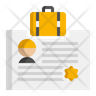 work permit visa symbol