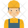 icons of construction employee cap