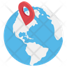 world wide location icon