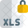 xls file lock icon svg
