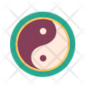 icons of chinese balance symbol yin yang