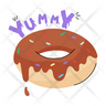 chocolate donut icon svg