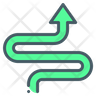 zigzag road icon