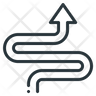 zigzag path icon png