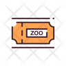 zoo entry ticket icon svg