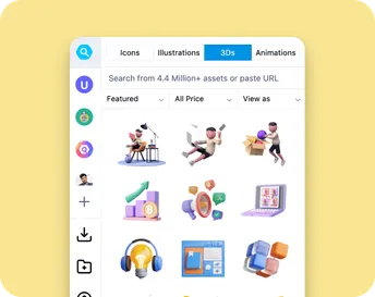 Add Icons, Illustrations, 3D Assets & Lottie Animations in Webflow with the Iconscout App Add Icons, Illustrations, 3D Assets & Lottie Animations in Webflow with the Iconscout App