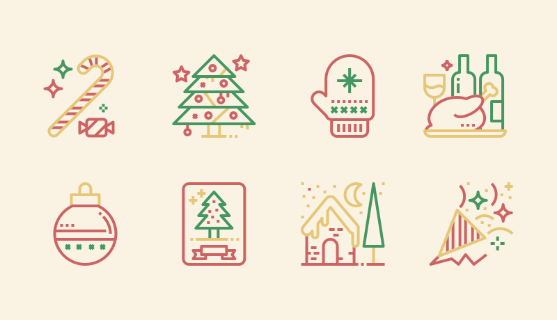 Outline Christmas icon pack by Becris 2