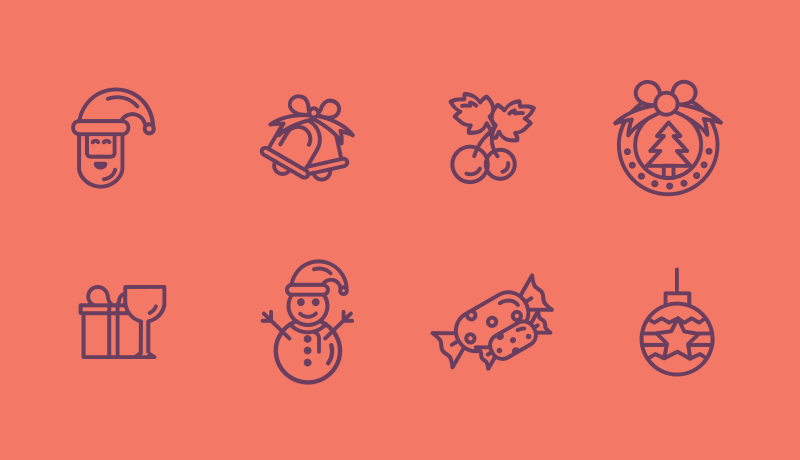 Christmas Line art icon pack by Dalpat Prajapati