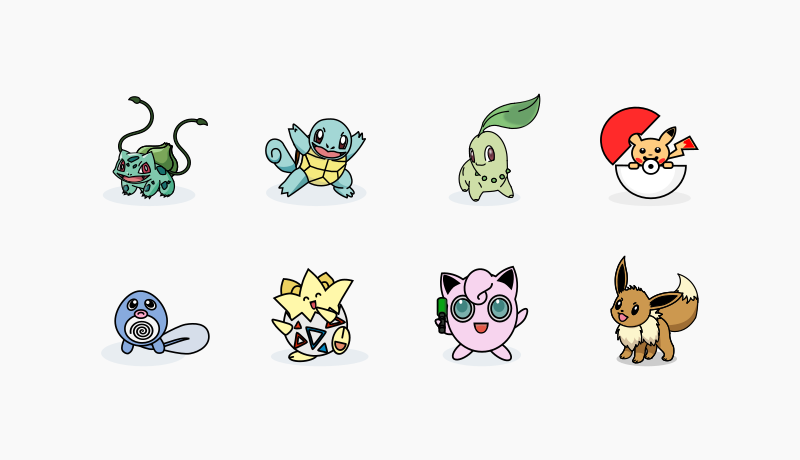 Free Pokemon Characters by Pankti Bhalodiya