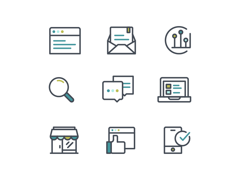 Digital Marketing iconset by Vy Tat
