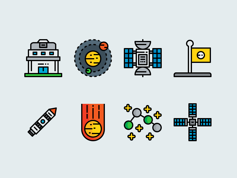 Space and Astronomy icons by unlimiticon