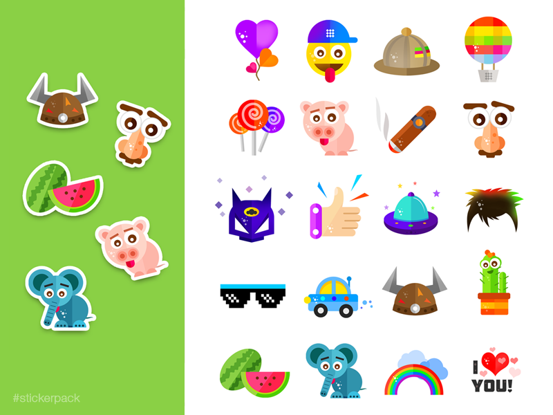 Sticker icon pack by Igor Radivojevic