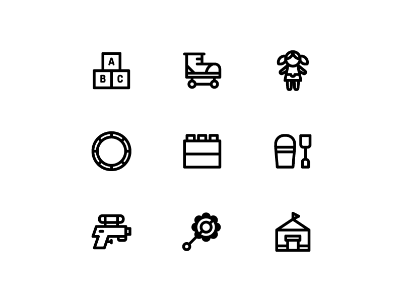 Toys icon collection by Inipagi Studio