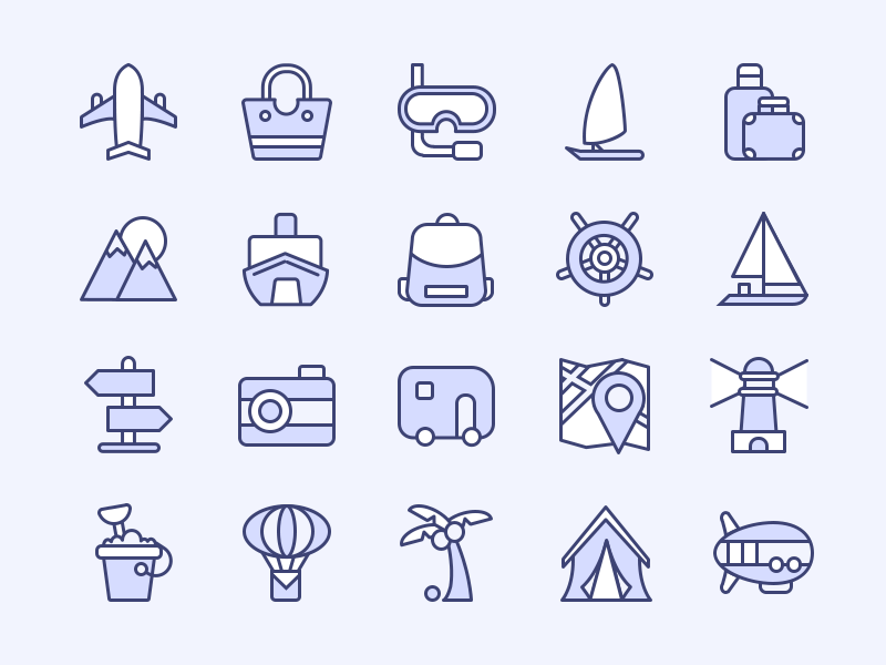 Travel and Adventure icon pack by kihoo