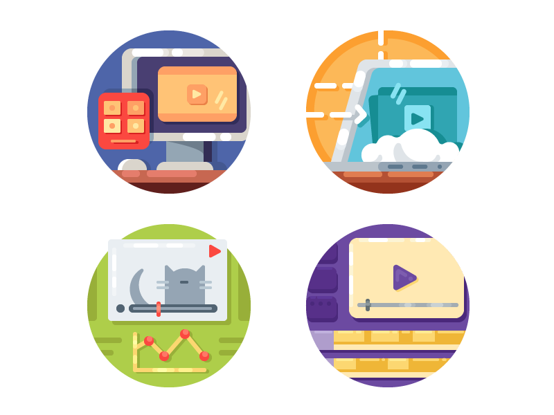 Video Media Icons by Kit8