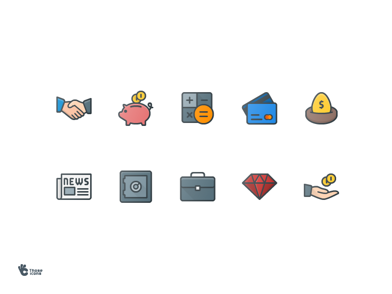 Business icons by Pocike