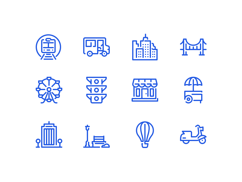 City icons by Dmitriy Mir