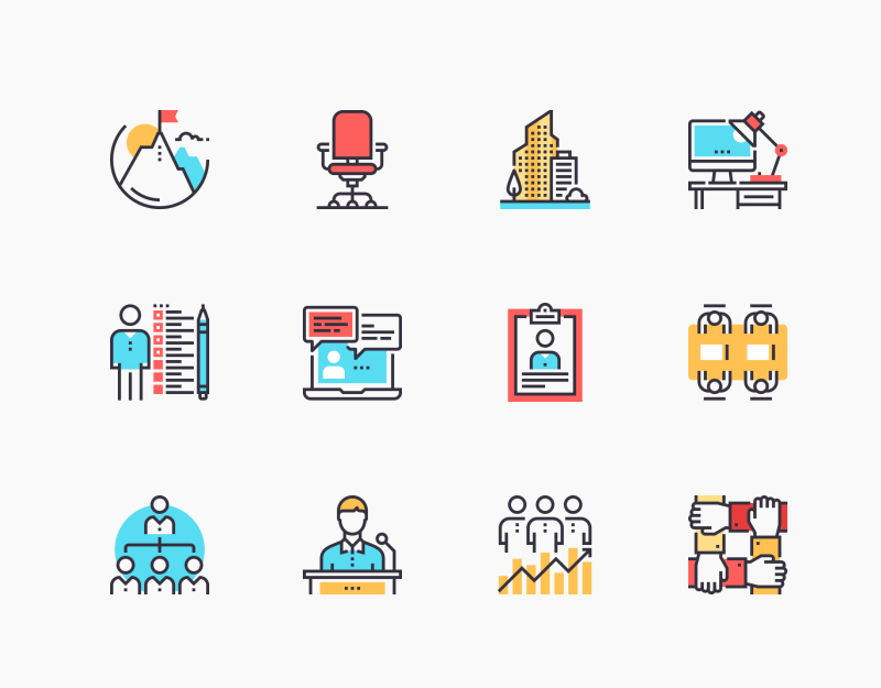Corporate Business icon collection by Maxim Basinski