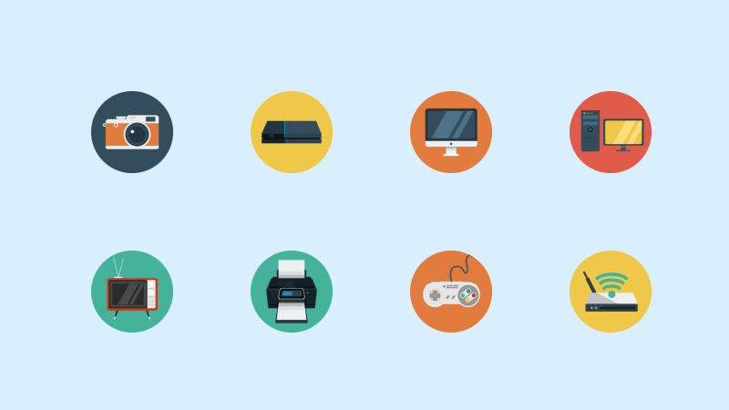 Devices icon collection by Flat-icons