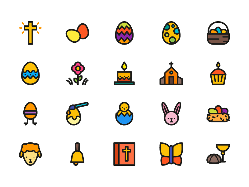 Easter icon pack by Sooodesign