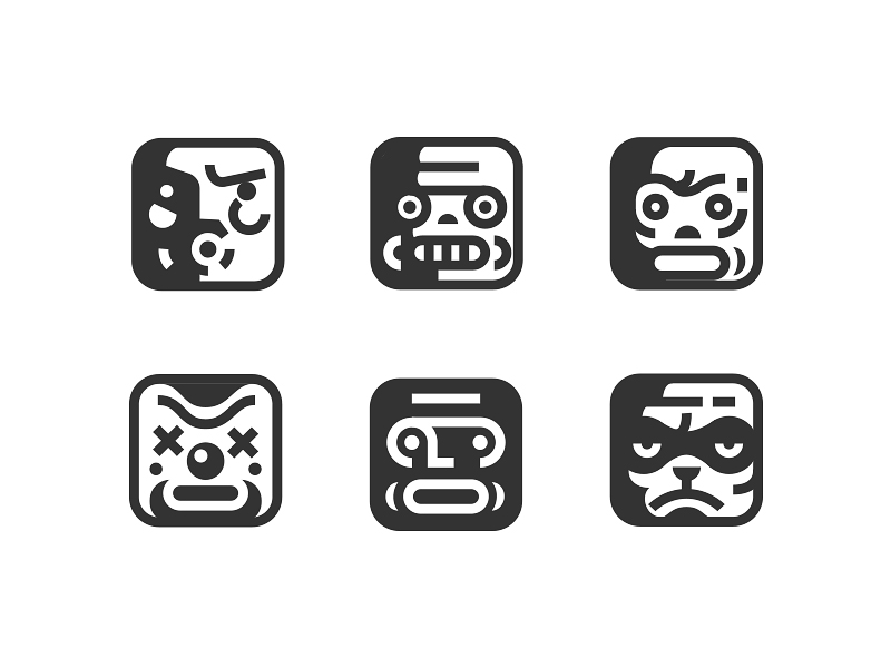 Faces icon collection by Nick Kumbari