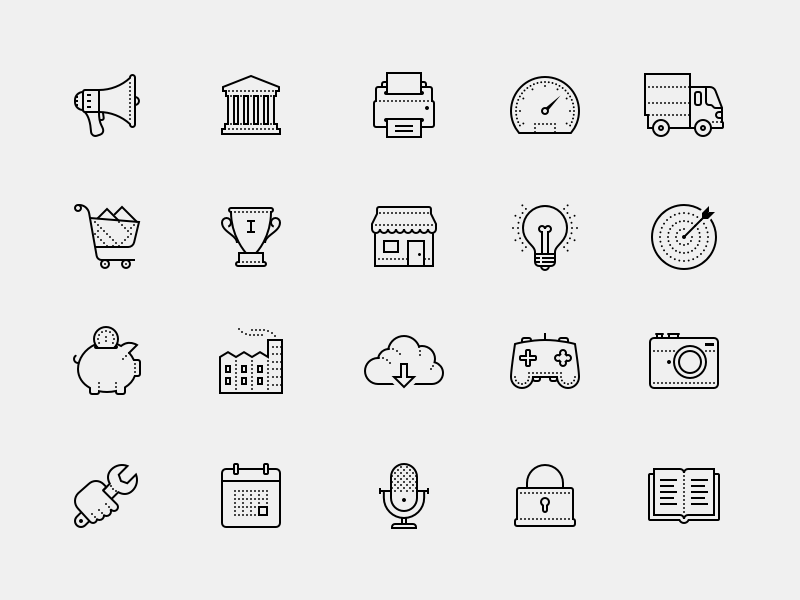 Finance DottyDots icons by Alexander Khristoforov