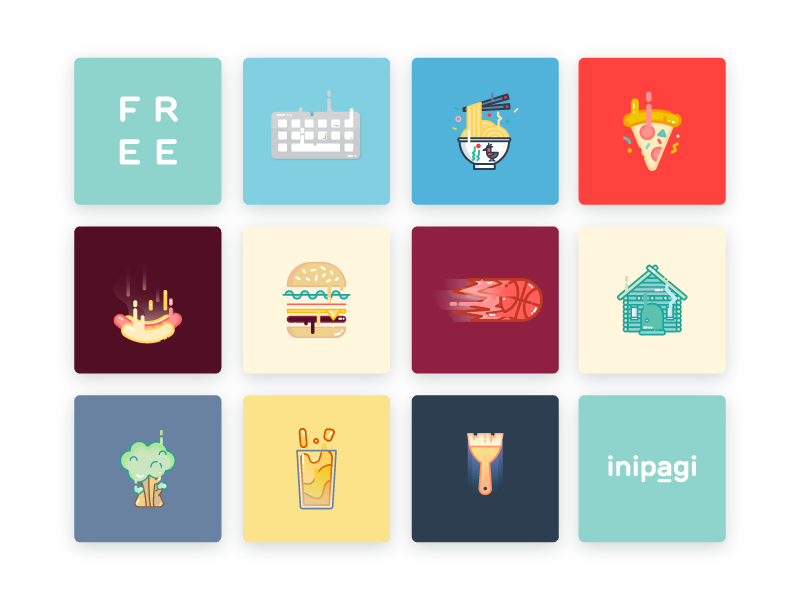 Food icon collection by Rizki Kurniawan