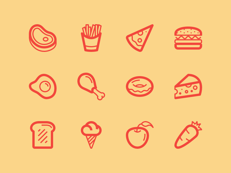 Food icon pack by Vect