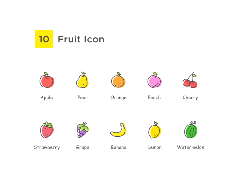 Fruit icon collection by Tang