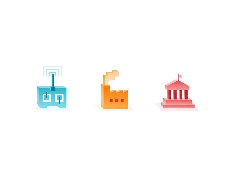 Isometric icons by Leon Ephraim