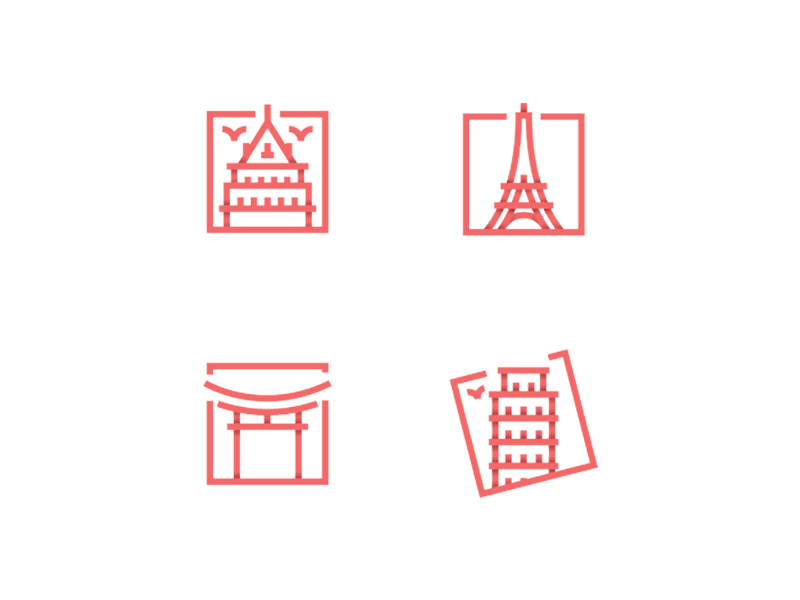 Landmark icons by Sahil Sadigov