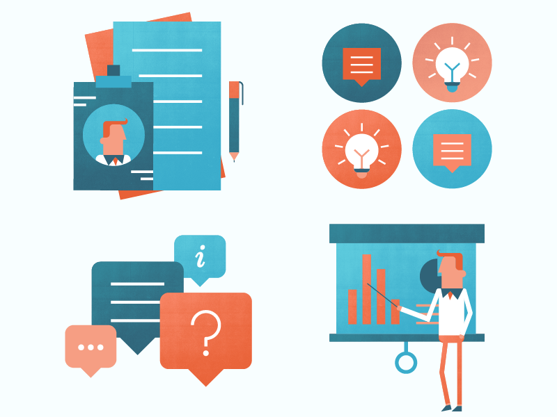 NEOGOV Conference Icons by Kristy Lee