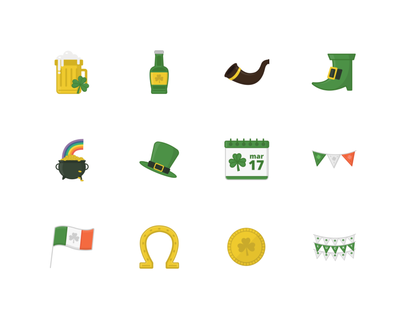 St. Patrick's Day Icons by Aarthi Padmanabhan