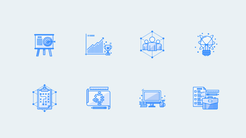 Startup Culture icon collection by Jemis Mali