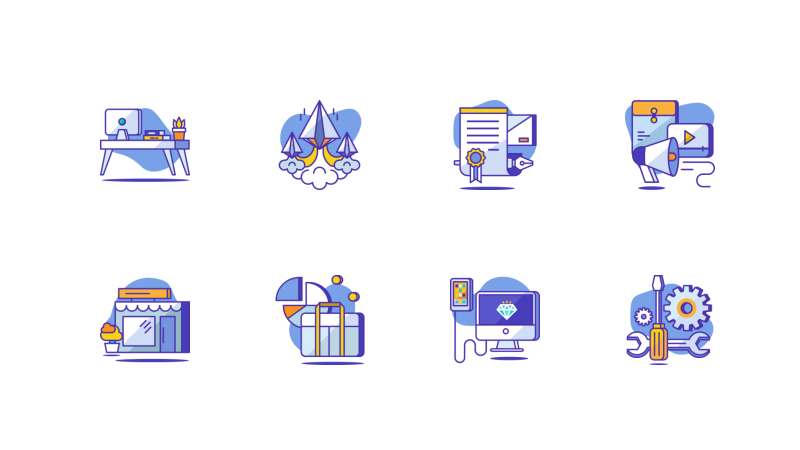 Startup icon collection by Sooodesign