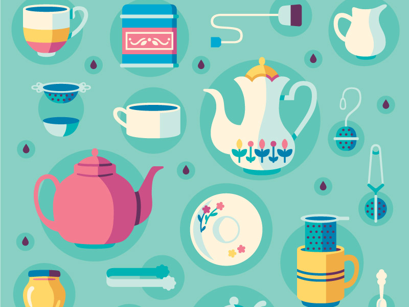 Tea Paraphernalia by Michele Rosenthal