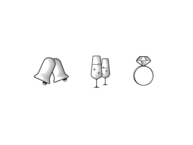 Wedding icons by Trenton Jay Edwards
