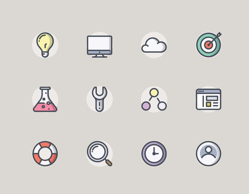 App SEO Bolt Round icon collection by Sergei Kokota