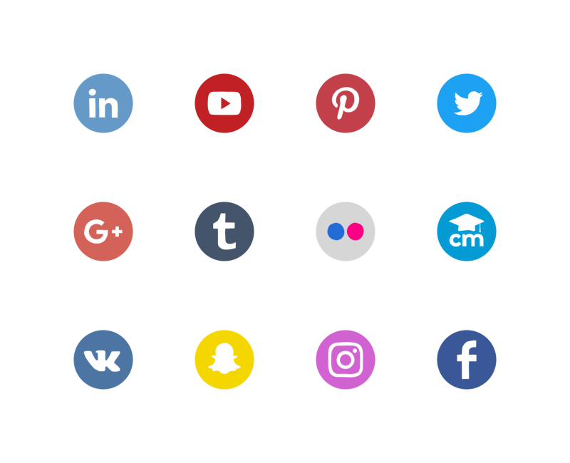Basic Social Media icons by Linseed Studio