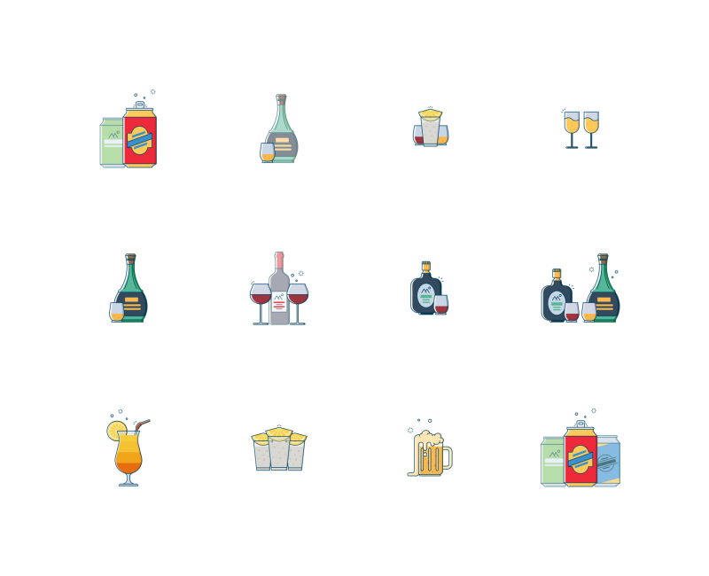 Drinks And Beverages icons by Jemis Mali