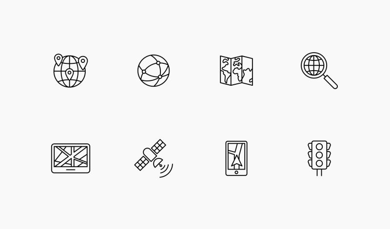 Earth and Location icons by Nikita Kozin