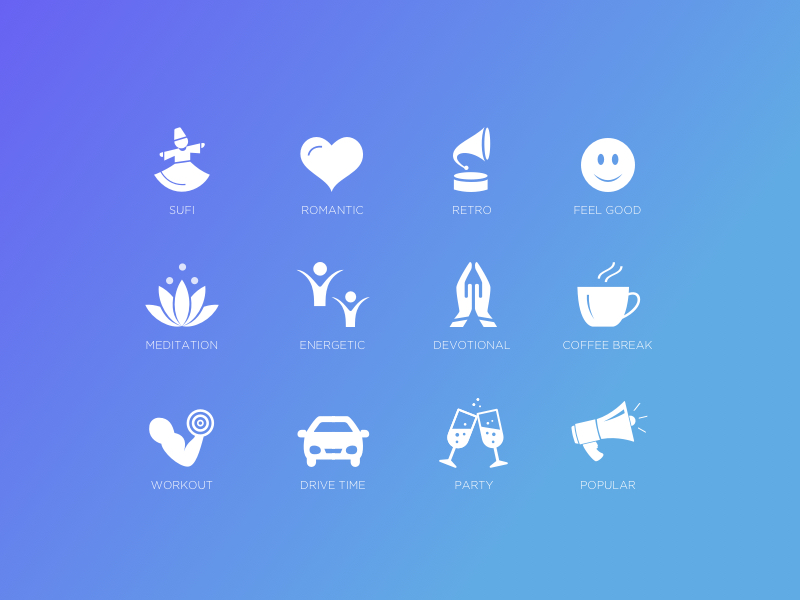 Music Moods icon set by Anchita