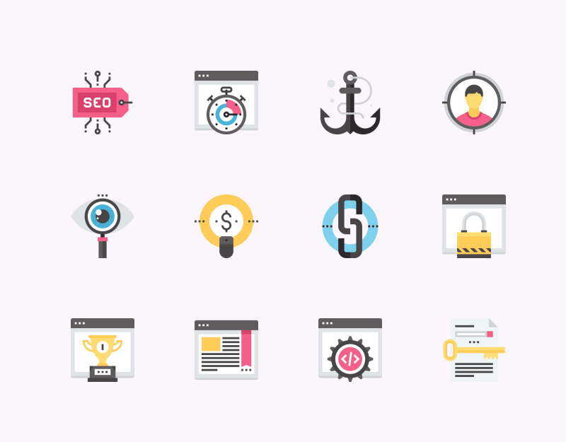 SEO And Web Optimization icon collection by Maxim Basinski