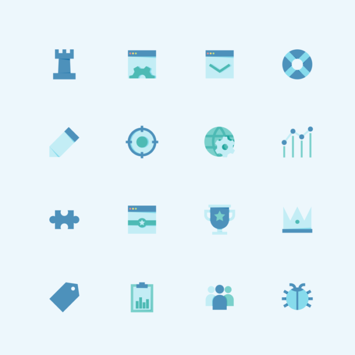 SEO Flat icon collection by Inipagi Studio